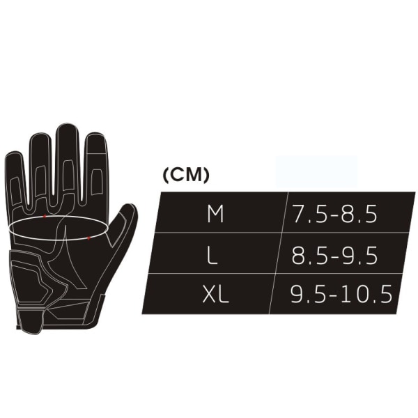 Motorcykelhandskar för vuxna, helfinger touch screen-grön-M