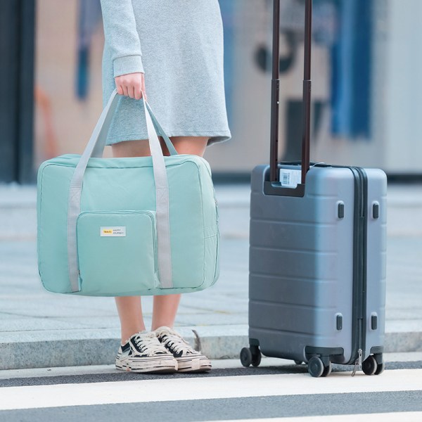 Hopfällbar resväska Tote Bag Handbagage (Grön)