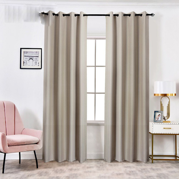 Valkoinen tammi beige vedenpitävä pimennysverho, reikä, 1m*2.7m (L*K)