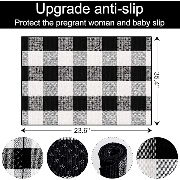 Bomulls Buffalo Plaid teppe gulvmatte 24 x 36 tommer