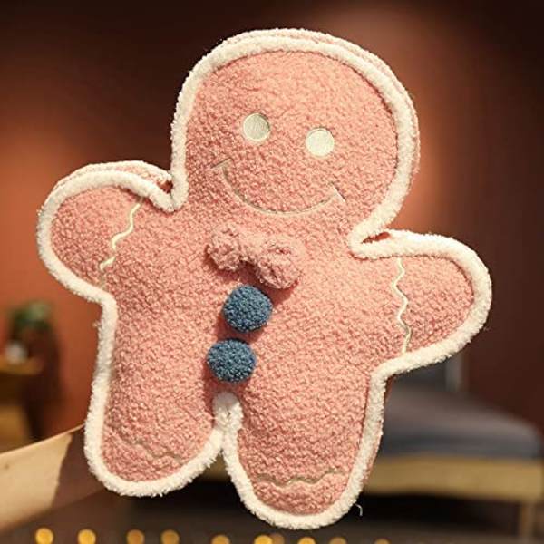 Myk Gingerbread Man plysjdukke Myk kastepute-Rosa