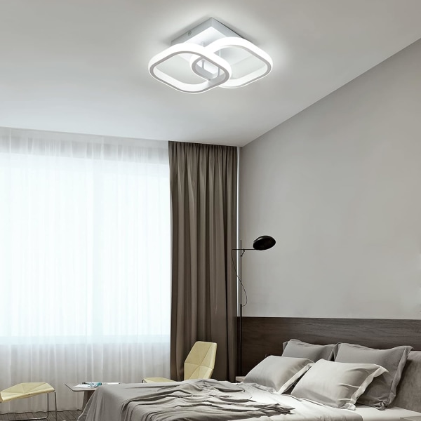 Moderni valkoinen neliönmuotoinen akryylinen LED-kattovalaisin 220V valkoinen valo