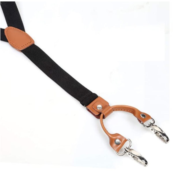 Herr bredd 6 Clip elastisk justerbar robust metallklämma (svart)
