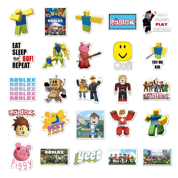 50st Roblox Stickers Vattent?t Laptop Bagage Skate multif?rg
