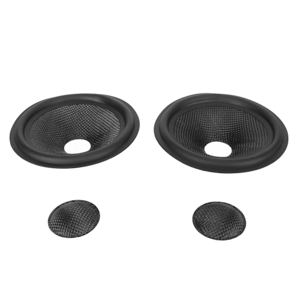 Høyttalerkjegle Trommepapir 1 Tomme Indre Diameter Subwoofer Kjegler Trommepapir med Gummi Omkrets for 5 Tommer Høyttalere 2stk