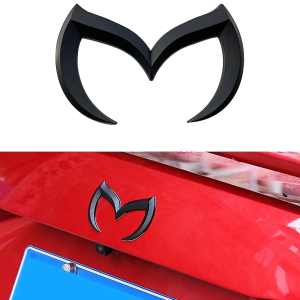 Sort M-logo-emblem i sort metal til Mazda-biler