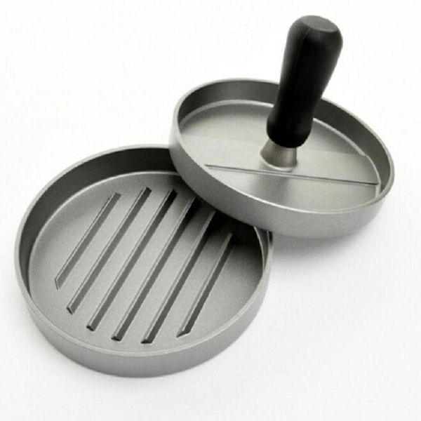 Plast handtag manuell non-stick belagd köttfärspajpress