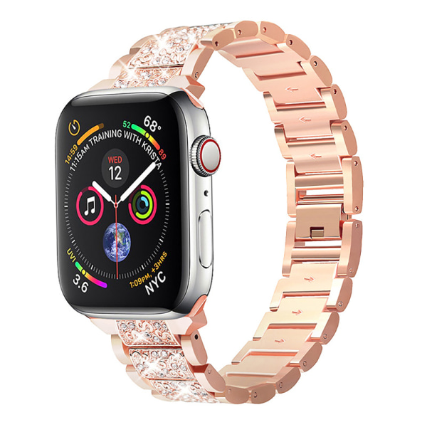 Klockarmband, Apple Metal Solid Rostfritt Stål, 38/40/41MM Rose Gold