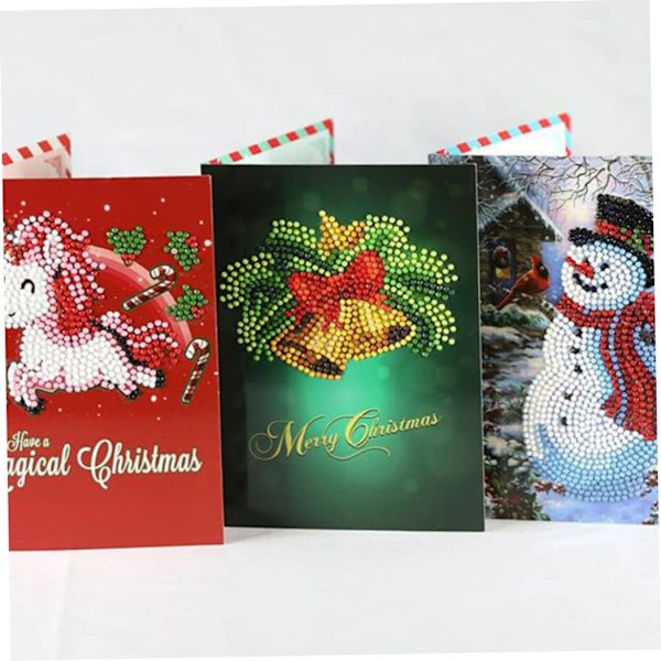 Julkort Diamantmålning Måla efter nummer kit Jul DIY-gåva för vänner och familj under helgerna