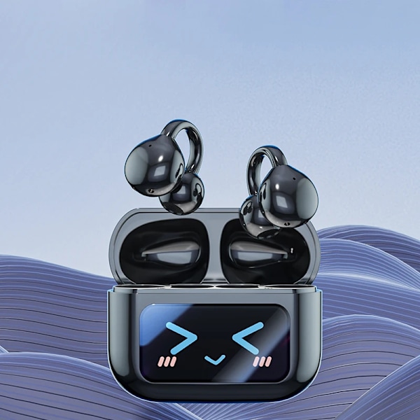 Sport Clip-On Hörlurar Benledning Brusreducerande Hörlurar Lång Batteritid Bluetooth Hörlurar