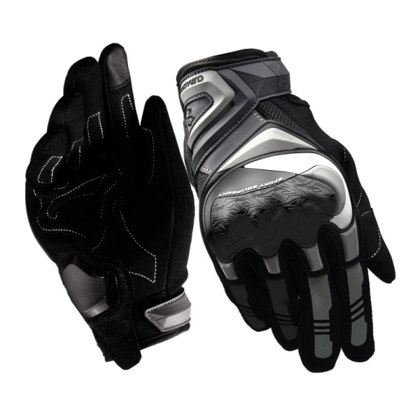 Motorcycle Gloves for Adults,Full Finger Touchscreen-Black-XL