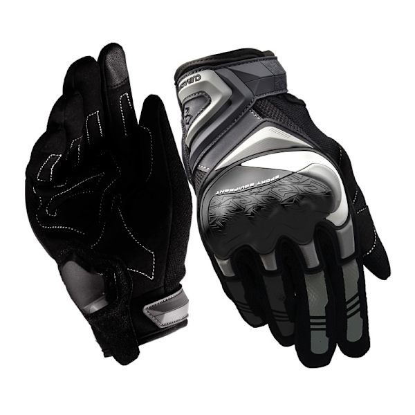 Motorcykelhandskar för vuxna, Full Finger Touchscreen-Svart-XL