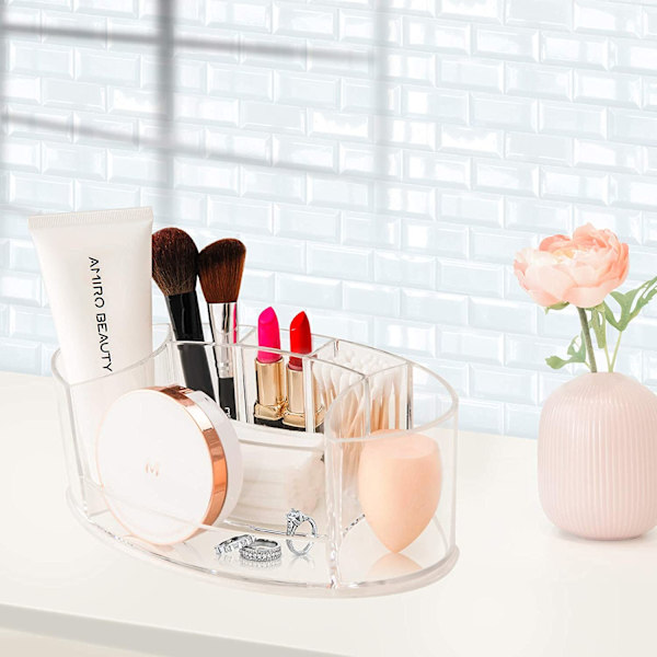 Transparent makeup opbevaringsboks, lille akryl makeup opbevaringsboks