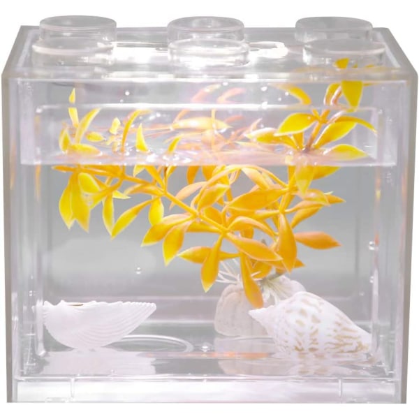Aquarium Fish Tank Dekorativ Mini USB lampa Fish Tank, Clear