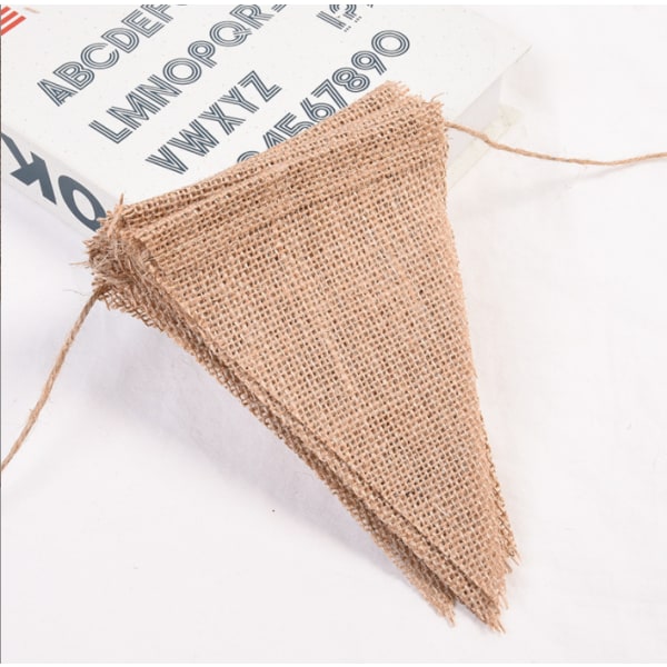 Hesseljute Vimpelkrans, 2 stk 3m Vintage Vimpler (26 stk Vimpler)