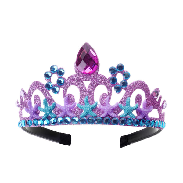 Princess Tiara Crown Crystal, Dress Up Håraccessoar, Lila