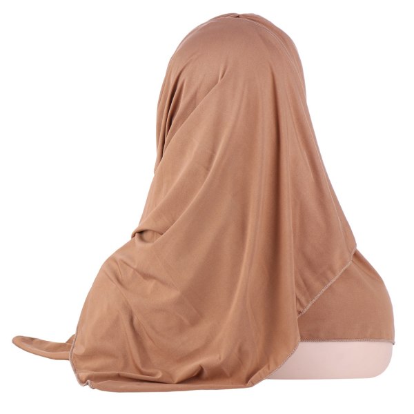 Kvinners Hijab Muslim Hijab heldekkende langt skjerf-kamel gul