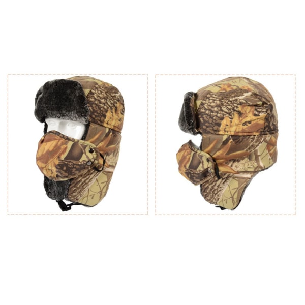 Winter Camo Catcher Hat, Ski Hunting Hat (Yellow)