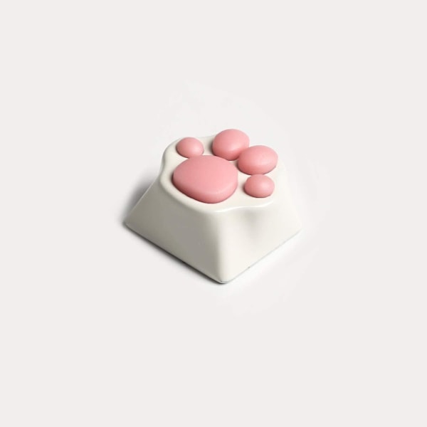 Metall Tangent Cat Claw Cat Paw Novelty Tangenter För Cherry Mx Mekaniskt Tangentbord (Vit Bas Rosa Klo)