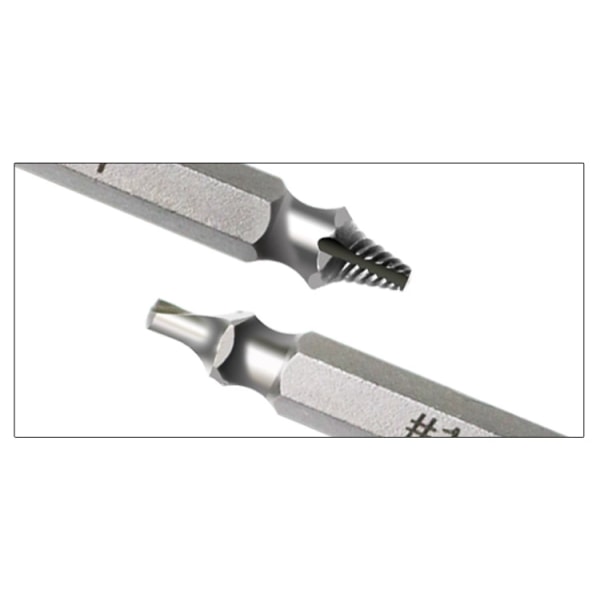 Borttagningsverktyg för borttagning av trasiga skruv med glidande tand dubbelhuvud skruvmejsel batch-huvud trasiga skruvborttagningsverktyg sann färg A