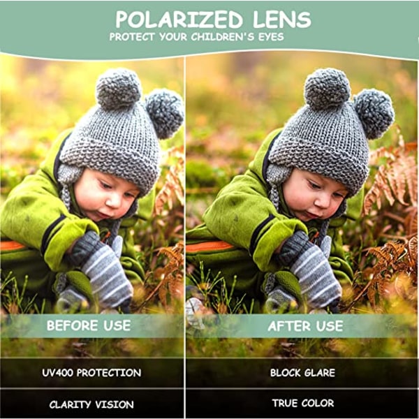 Fleksible babysolbriller UV-beskyttelse 0-3 år gamle (orange)