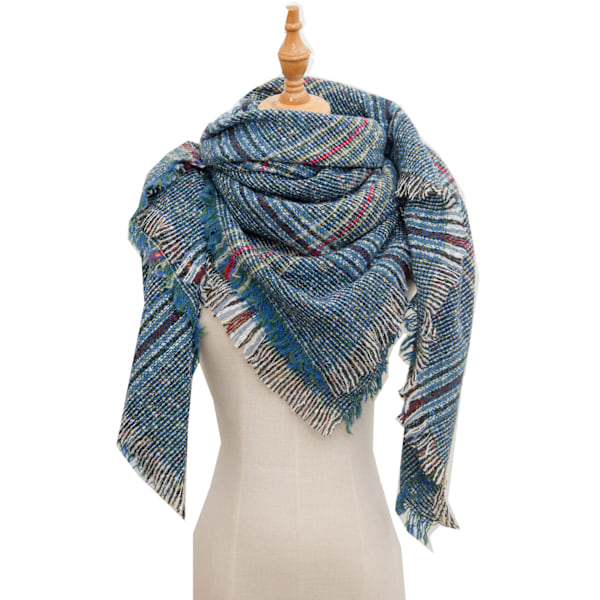 Women's Winter Scarf Triangle Knitted Scarf Casual Women's Plaid  Shawl and Wrap Women's