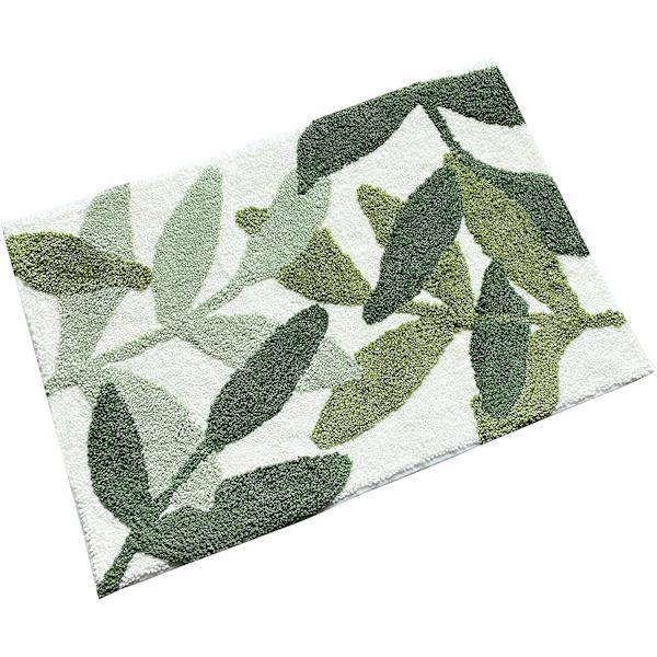 Gröna blad mikrofiber stark vattenabsorption badmatta, 45*65cm