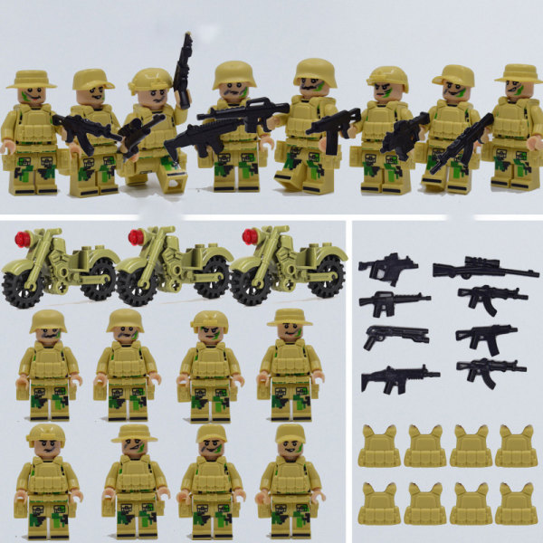 War Wolf Special Forces [tasker 8 figurer/sæt] og Cobi Cada gear er kompatible