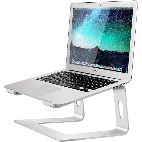 Aluminiumlegering Notebook Stativ Skrivbord Förvaring Kylning Laptop Stativ Metall Bas Lätt Silver