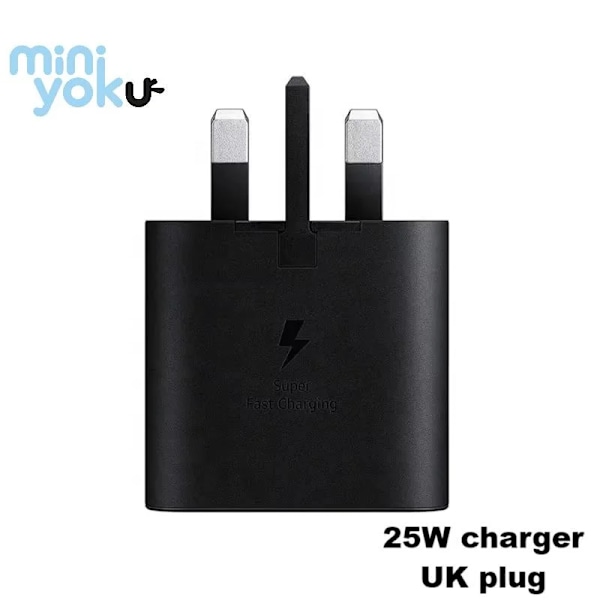 S24 Ultra 25w 45w Original USB C Strömadapter Typ C Reseladdare Väggladdare För Samsung S21 S22 Note 10 Supersnabb Laddare EU black