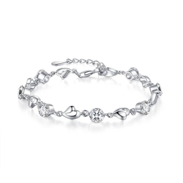 925 Sterling sølv armbånd smykker jubilæums fødselsdag, hvid