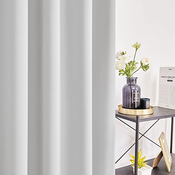 Vit grå vattentät mörkläggningsgardin, kroktyp, 1m*2.7m (B*H)