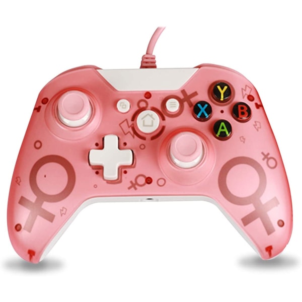 Xbox Onen kanssa yhteensopiva langallinen pelikonsoliohjain, (vaaleanpunainen)