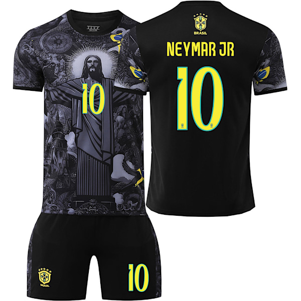 2025-2026 Brasilien Retro Special Edition Fodboldtrøje Nr. 7 Vinicius Nr. 10 Neymar Trøje Børnesæt{HONGDE} Size 10 socks Size M