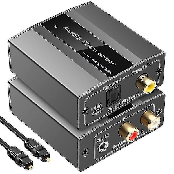 Analog till digital ljudomvandlare Rca till optisk med optisk kabel audio digital Toslink och Coaxi