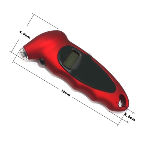 Tire Pressure Monitor, Car Tire Pressure Gauge, Red