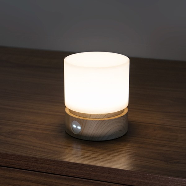 Natlampe med timer LED-sengelampe bordlampe White