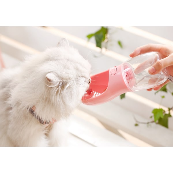 Hunde Vanddispenser, Kæledyr Vanddispenser, 350ml, Pink