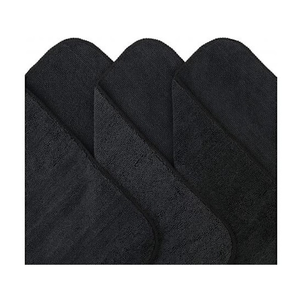 Ensiluokkainen mikrokuituliina, 30 x 30 cm (12 kpl) (musta)