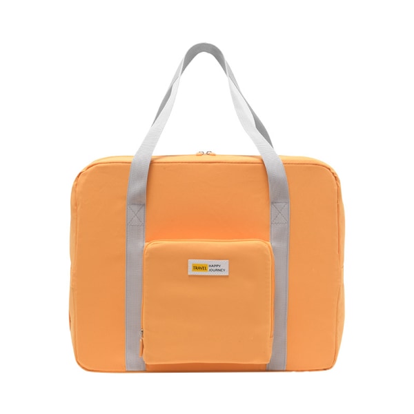 Hopfällbar resväska duffelväska tote väska handbagage (gul)