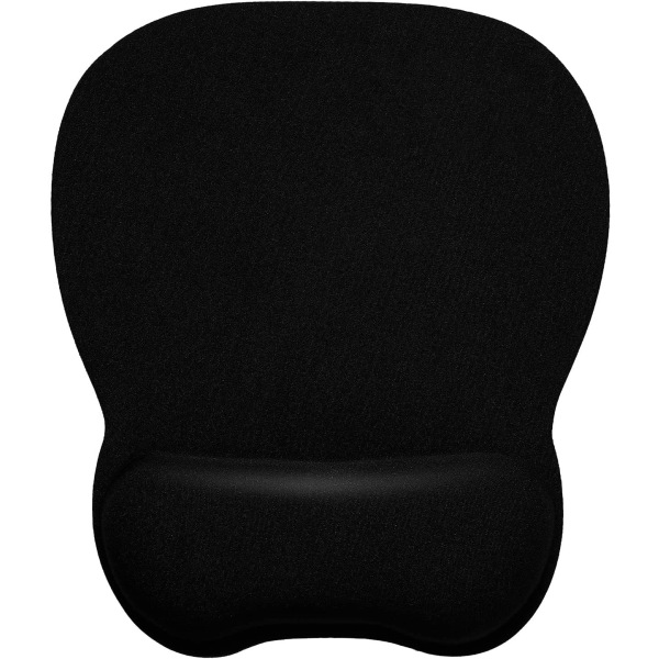 Ergonomisk musemåtte med ergonomisk håndledsstøtte, sort