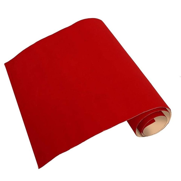 2 stk selvklæbende filtstof, blød fløjlsskuffeforing Rød