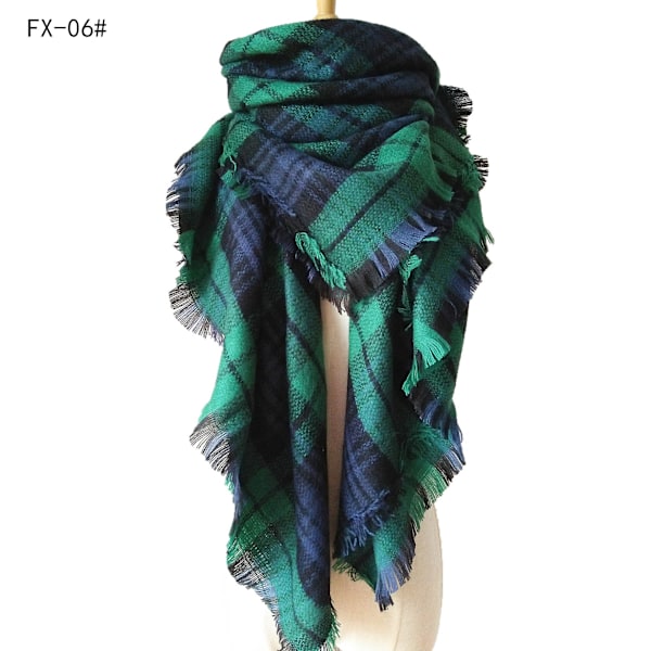 Plaid Scarf Soft Warm Tartan Shawl Cape Blanket Scarves Fashion Wrap