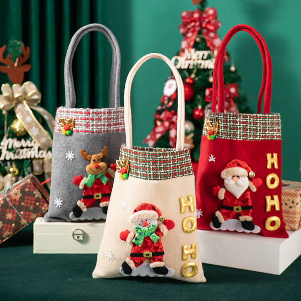 Jul Store tøyvesker Dagligvareposer Gjenbrukbar gavepose