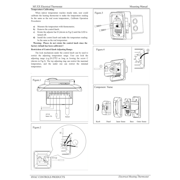 M59 Golvvärme Elektronisk termostat temperaturreglering