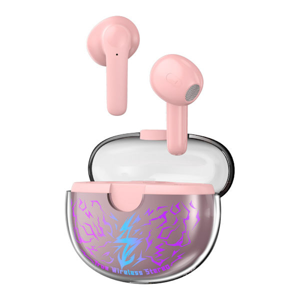 Trådløst binauralt TWS-spill Bluetooth-headset - lav latenstid rosaA
