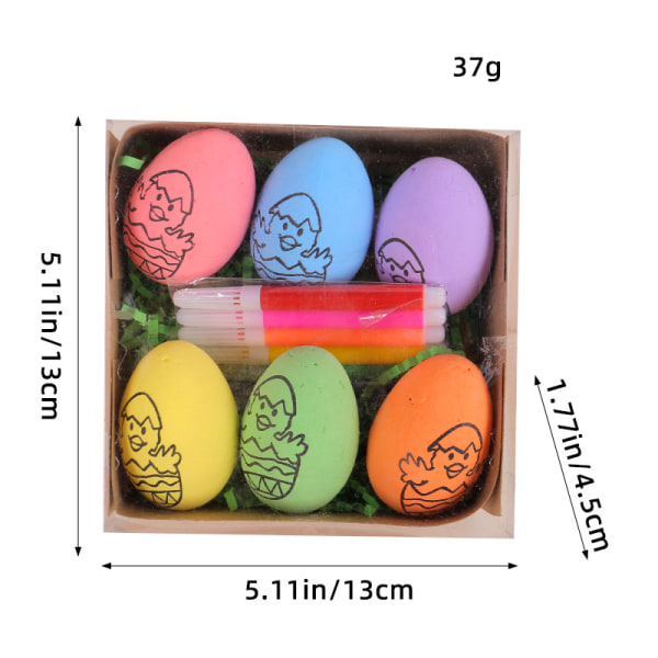 4 set påsk DIY handmålade ägg, tecknade kaninägg handgjorda handgjorda presenter för barn