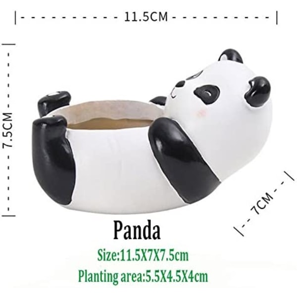 Suloinen eläimen muotoinen lihamaljakko, minipöytäkoristelu (panda)