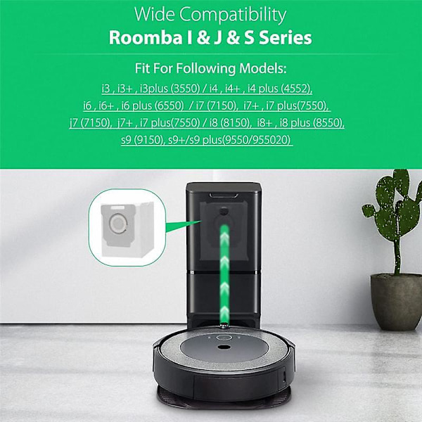 Uudet pölypussit Irobot Roomba I3 I3+/I4 I4+ -pölynimuriin