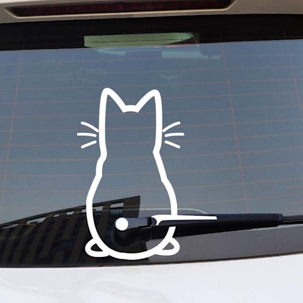 Katt bil vindusvisker, dyr katt kunst klistremerke dekorasjon